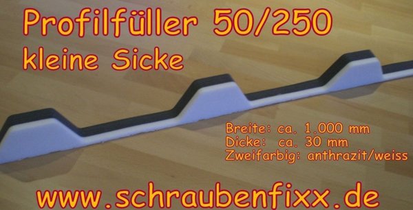 Profilfüller Fischer Profil ® 50/250 KS kleine Sicke