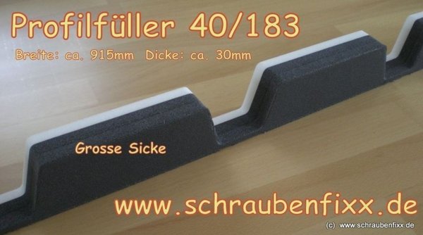 Profilfüller  Fischer Profil ® 40/183 GS große Sicke
