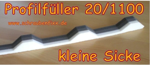 Profilfüller Weckmann ® 20/1100 (138/20) KS kleine Sicke