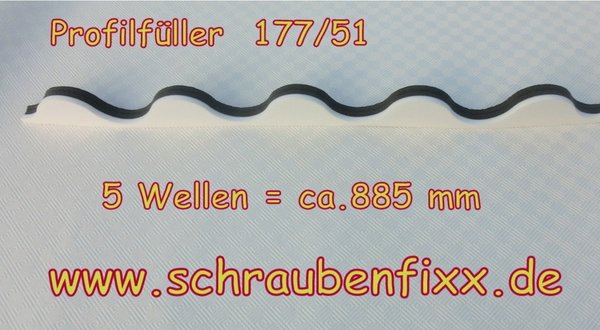 Profilfüller Eternit ® Welle 5 (885 mm) 177/51