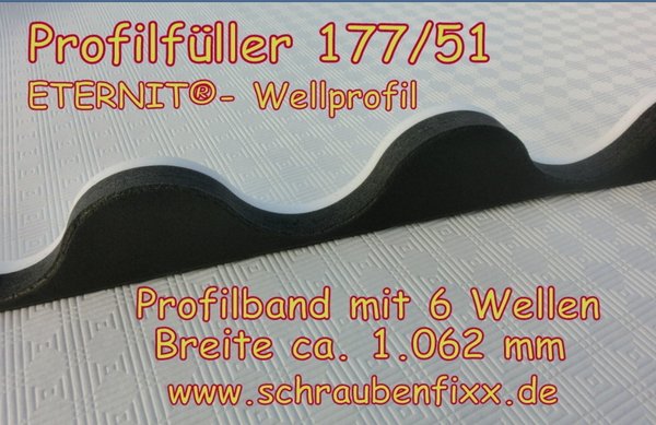 Profilfüller Eternit ® Welle 6 (1062 mm) 177/51